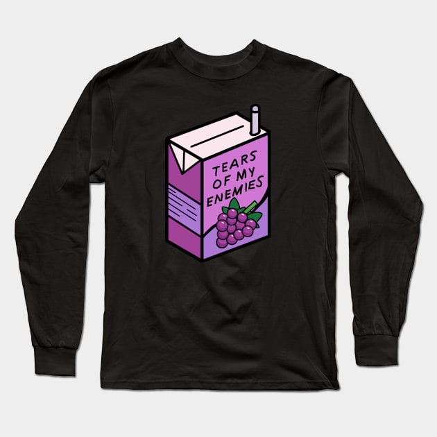 Tears of My Enemines Grape Juice Long Sleeve T-Shirt by ArtByOregano